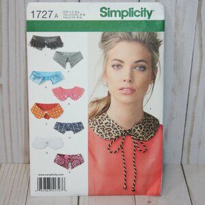 Simplicity Sewing Pattern 1727 Collars in 3 Sizes